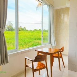 Beautiful rice field view from Alit Tanah Lot house rental