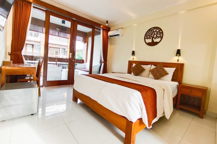 Bedroom at Pererenan Deluxe Room for long stay