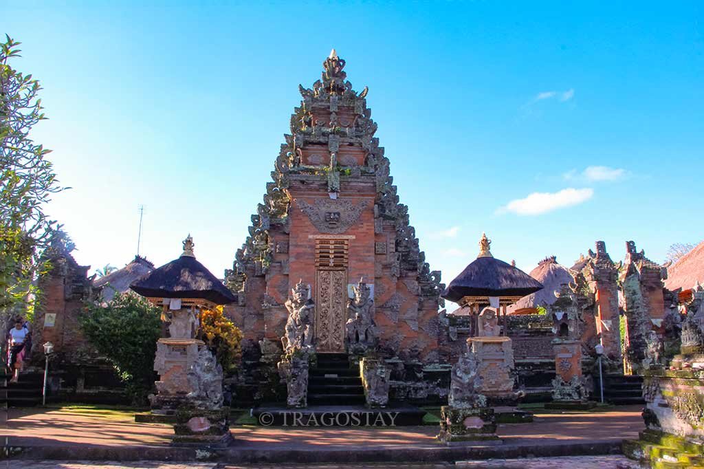 The iconic entrance gate of Batuan Temple in Gianyar Bali.