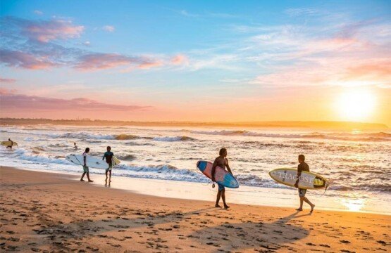 Canggu Beach offers fantastic surfing experiences for intermediate and professional surfers.