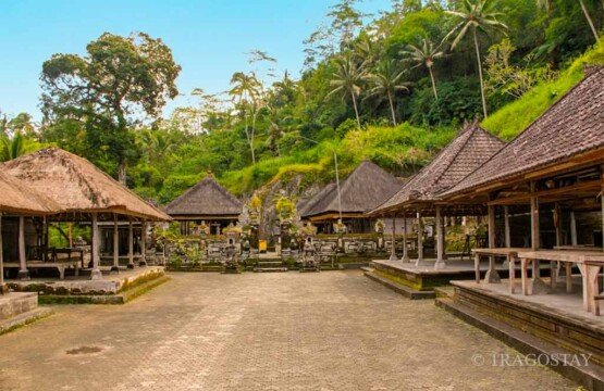 Gunung Kawi main temple area featuring ancient rock-cut shrines in Bali.