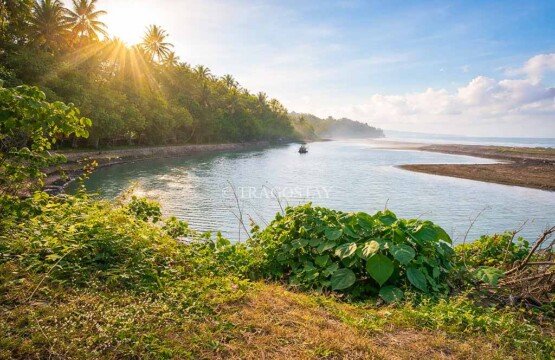 The scenic Kelating Beach river, a popular natural attraction in West Bali.
