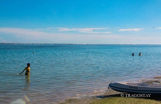 Crystal clear and calm seawater at Pandawa Beach Bali tourist attractions.
