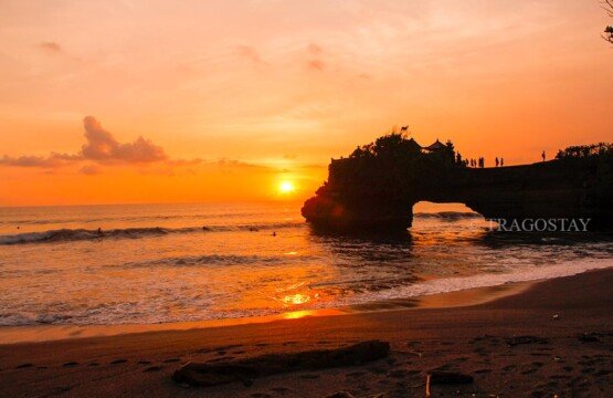 Best sunset view at Batubolong Temple within the Tanah Lot Temple complex Bali.