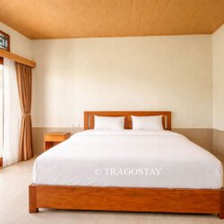 Cozy double bed setup in a Bali home rental bedroom