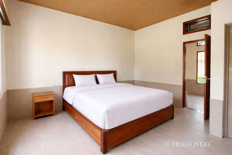 Luxury master bedroom interior at Bali home rental
